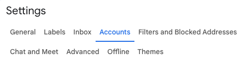 gmail accounts tab